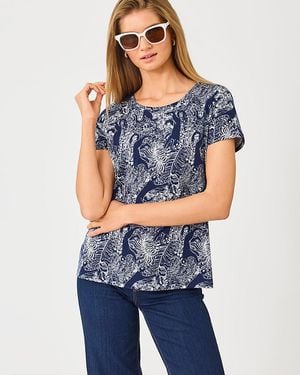 Lilly Pulitzer Etta Scoop Neck Top - Blue