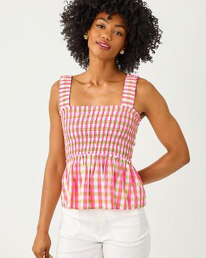 Lilly Pulitzer Hadly Smocked Top - Pink