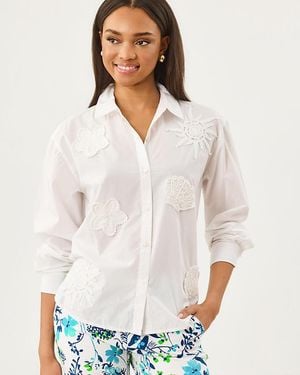 Lilly Pulitzer Bondi Button Down Shirt - White