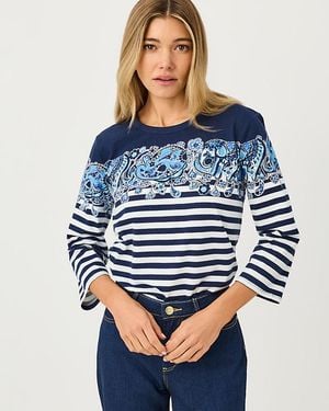 Lilly Pulitzer Clairmont 3/4 Sleeved Knit Top - Blue