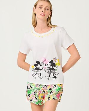 Lilly Pulitzer Clairmont Trimmed Knit Top - White