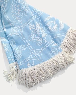 Lilly Pulitzer Round Fringe Tablecloth - Blue