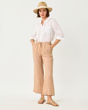 Lilly Pulitzer 27" Brawley Linen Crop Pant - White