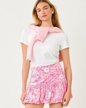 Lilly Pulitzer Upf 50+ Luxletic Delvenie High Rise Bubble Skort - Pink