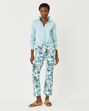Lilly Pulitzer 27" Carwyn High Rise Crop Flare Pant - Blue