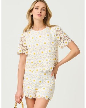 Lilly Pulitzer 3" Devra High Rise Lace Short - White