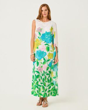 Lilly Pulitzer Jaida Silk Maxi Caftan - Green