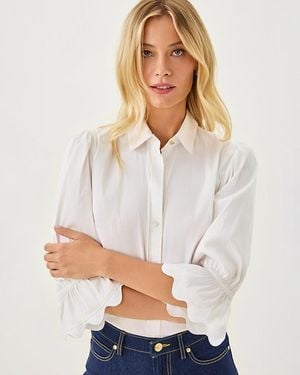 Lilly Pulitzer The Ricrac 3/4 Sleeve Lilly Shirt - White