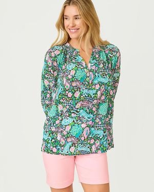 Lilly Pulitzer Elsa Silk Top - Blue