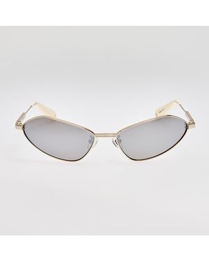 Jacquemus Bambino Angular Metal Sunglasses - Metallic