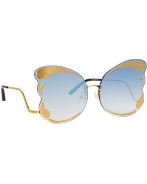 Matthew Williamson 185 C9 Oversized Sunglasses - Blue