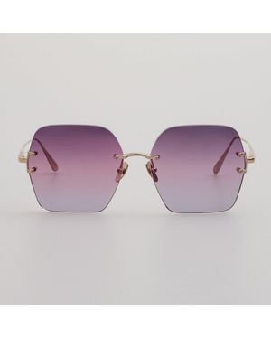 Linda Farrow Carina Oversized Sunglasses - Purple