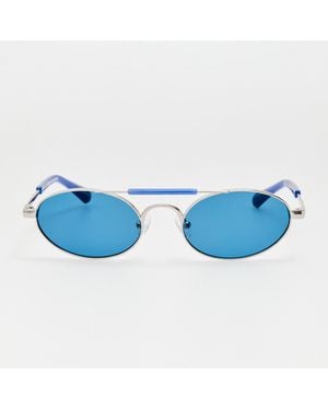 Dries Van Noten Oval Sunglasses - Blue