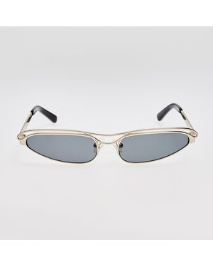 The Attico x Linda Farrow Norma Sunglasses - Blue