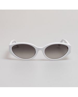 Linda Farrow Lyra Oval Sunglasses - Black