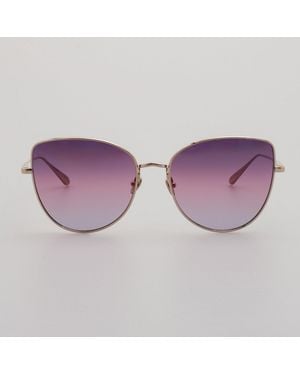 Linda Farrow Eloise Cat Eye Sunglasses - Purple