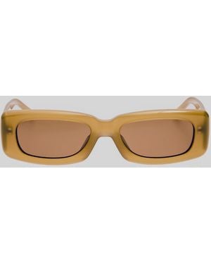 The Attico x Linda Farrow Mini Marfa Sunglasses - Brown