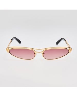 The Attico x Linda Farrow Norma Sunglasses - Pink