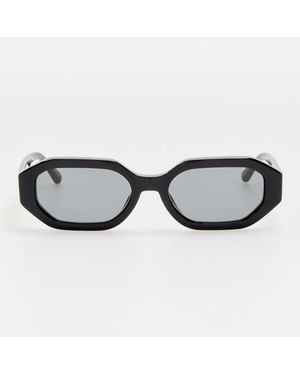 The Attico x Linda Farrow Irene Angular Sunglasses - Brown