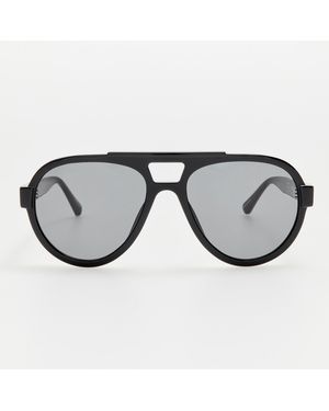 The Attico x Linda Farrow Jurgen Aviator Sunglasses - Grey