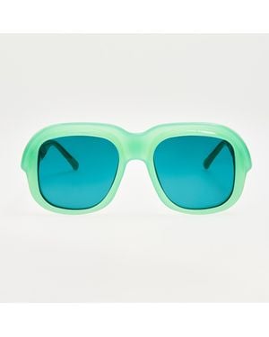 Dries Van Noten Oversize Sunglasses - Blue