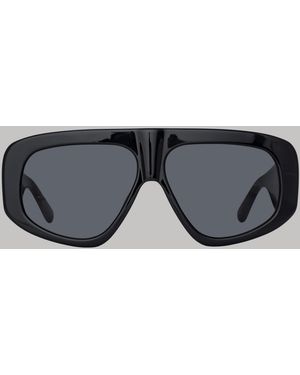 The Attico x Linda Farrow Milano Oversized Sunglasses - Grey