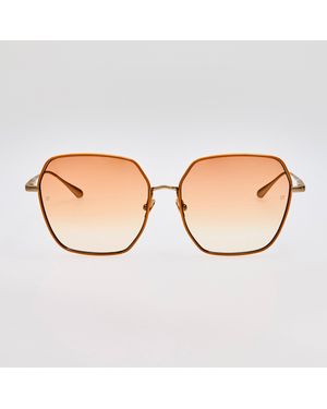 Linda Farrow Darcie Sunglasses - Brown