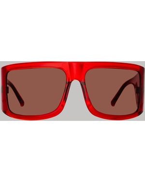 The Attico Andre Oversized Sunglasses - Red