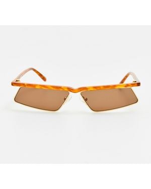 The Attico x Linda Farrow Aria Cat Eye Sunglasses - Brown