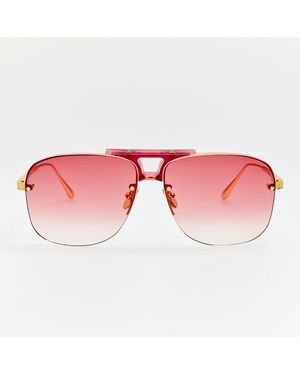 Linda Farrow Skye Sunglasses - Pink