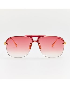 Linda Farrow Skye Sunglasses - Pink