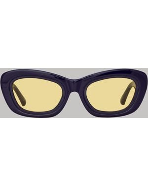 The Attico x Linda Farrow Rania Cat Eye Sunglasses - Blue