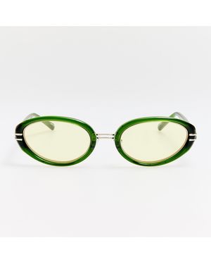 The Attico Ambra Oval Sunglasses - Green