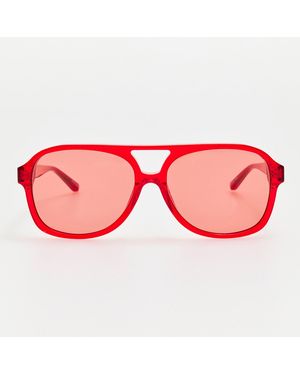 Magda Butrym x Linda Farrow Aviator Sunglasses - Pink