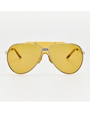 The Attico x Linda Farrow Amelia Sunglasses - Yellow