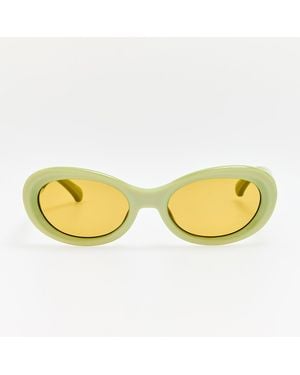 Dries Van Noten Oval Sunglasses - Yellow