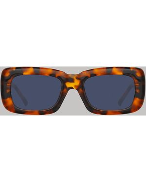 The Attico x Linda Farrow Marfa Rectangular Sunglasses - Blue
