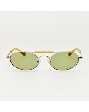 Dries Van Noten Oval Sunglasses - Green