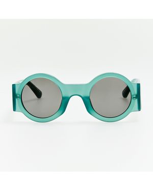Dries Van Noten Roud Sunglasses - Blue