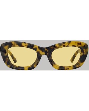 The Attico x Linda Farrow Rania Cat Eye Sunglasses - Metallic