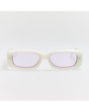 The Attico x Linda Farrow Mini Marfa Sunglasses - Metallic