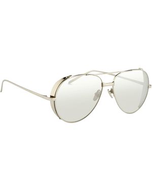 Linda Farrow 426 C2 Aviator Sunglasses - Metallic