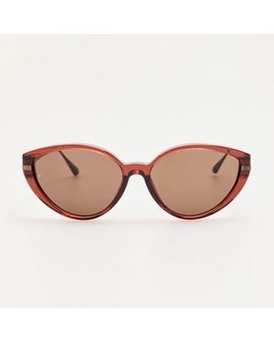 Linda Farrow Flavia Sunglasses - Brown