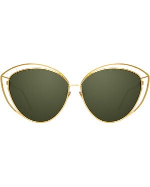 Linda Farrow Lorita Sunglasses - Green