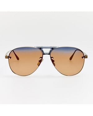 Linda Farrow Taya Sunglasses - Brown