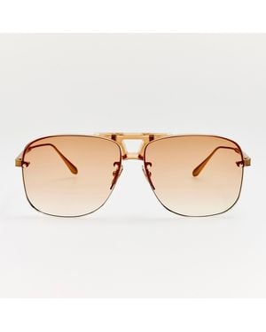 Linda Farrow Skye Sunglasses - Brown