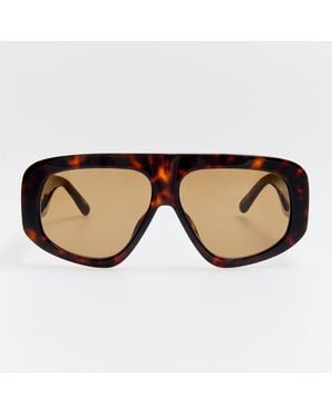 The Attico x Linda Farrow Milano Sunglasses - Brown