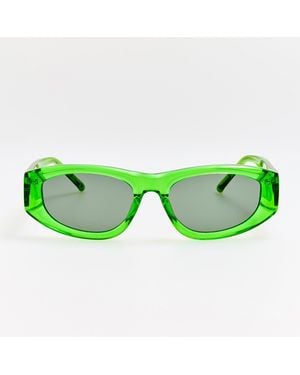 The Attico x Linda Farrow Maya D-Frame Sunglasses - Green