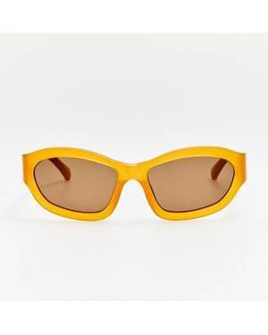 Dries Van Noten Wrap Sunglasses - Yellow
