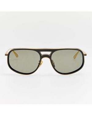 Linda Farrow Calder Sunglasses - Brown